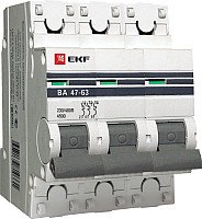 Выключатель автоматический EKF PROxima ВА 47-63 3P 6А (C) 4.5kA