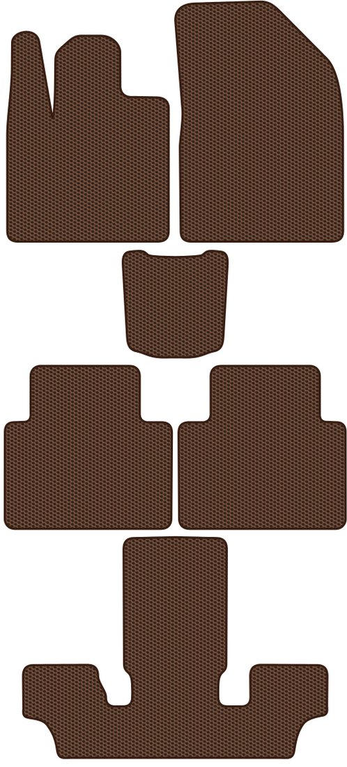 

Комплект ковриков для авто Alicosta EXEED VX I (suv / 3й рестайлинг) 2023 - Н.В. +3 ряд (коричневый, сота)