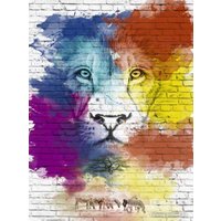 Фотообои ФабрикаФресок Лев и граффити 572270 (200x270)