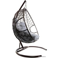 Подвесное кресло M-Group Для двоих 11450209 (коричневый ротанг/серая подушка)