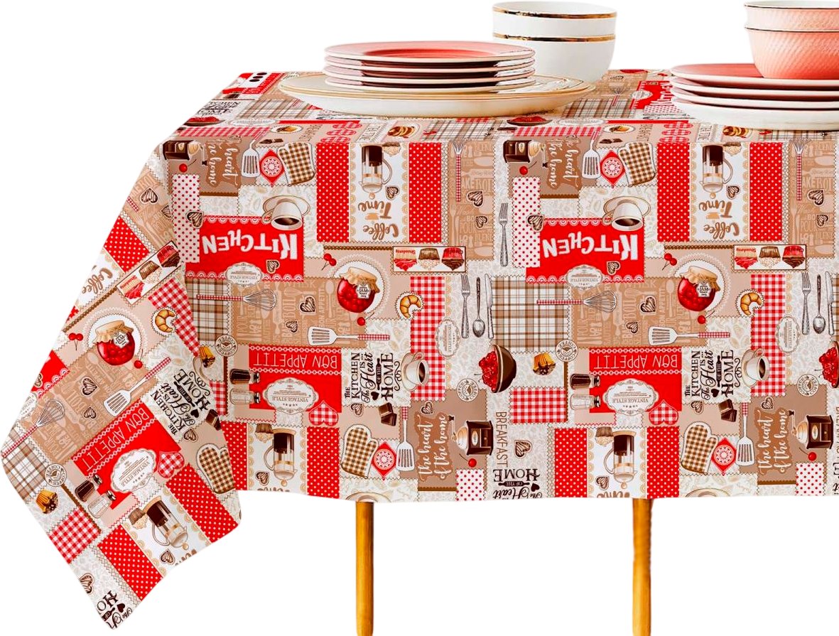 

Скатерть Текстильный городок Кухня ТХбК14010-1/150 (150x150)