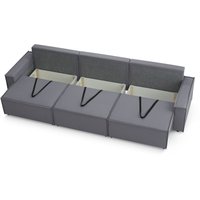 Диван Mio Tesoro Дюссельдорф 293 1.5ек-1.5ек-1.5ек (1173 Savanna Plus Grafit)