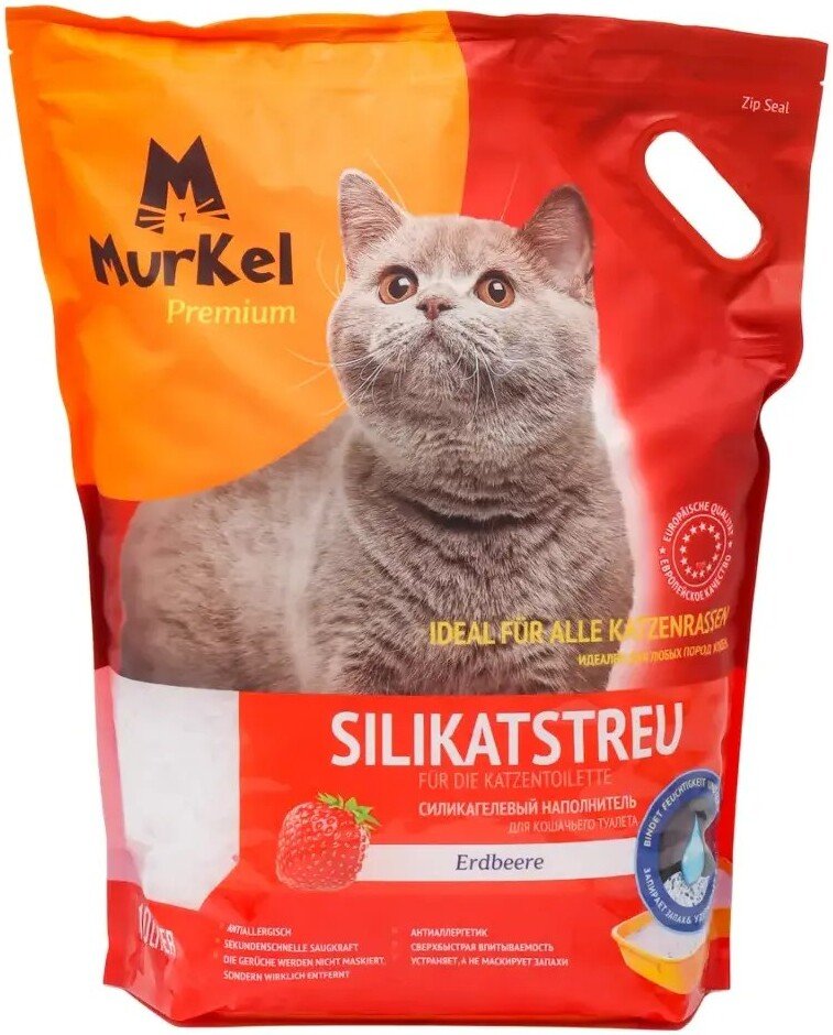 

Наполнитель для туалета MurKel Силикагелевый 22л (клубника)