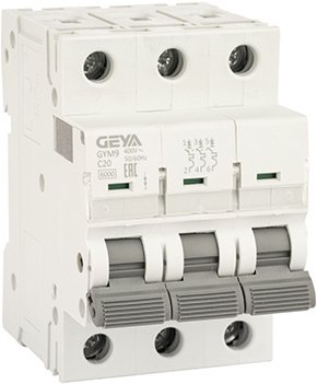 

Выключатель автоматический GEYA GYM9 3P 20А C 6кА GYM93P20C