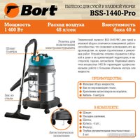 Пылесос Bort BSS-1440-Pro [98297089]