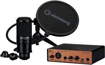 Комплект для звукозаписи Steinberg UR12 Podcast Starter Pack (черный/оранжевый)