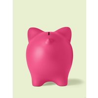 Копилка для денег PIG BANK свинка-копилка XL Розовый (фуксия)