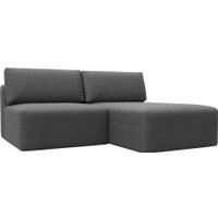 Угловой диван Лига диванов Лига-060 НПБ угол универсальный 129505 (замша Joly 13 серый)