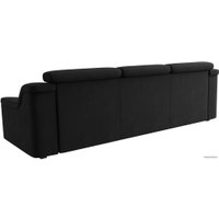 Диван Лига диванов Линдос (микровельвет, черный)