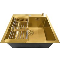 Кухонная мойка Stellar Decor S5550GL-D (золото)