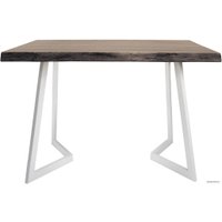 Кухонный стол Buro7 Уиллис 120 (с обзолом, дуб мореный/белый)