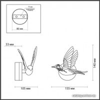 Бра Odeon Light Colombella 4341/3WL