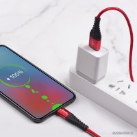Кабель Hoco X38 microUSB 1 м (красный)