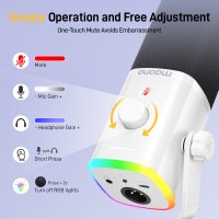 Проводной микрофон Maono PD100X (белый)