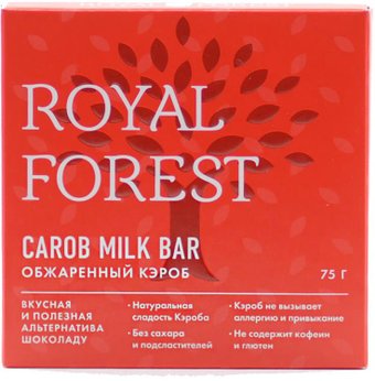 Greenery Шоколад Обжаренный кэроб Royal Forest 75 г
