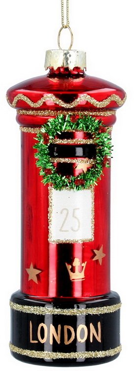 

Елочная игрушка Gisela Graham London Christmas. Почтовый ящик с венком 860
