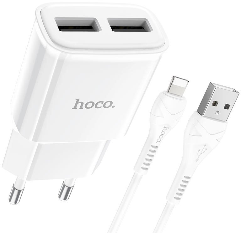 

Сетевое зарядное Hoco C88A Lightning (белый)