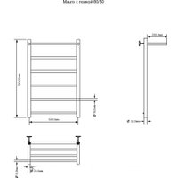 Полотенцесушитель Aquanet Mauro 80x50 282007 (с полкой, правый)