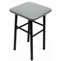 Табурет ВВР Классик (серый/черный, экокожа)