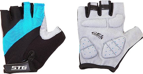 

Перчатки STG Х66457 M (черный/голубой)