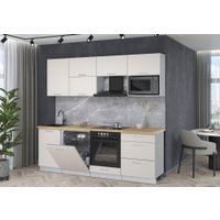 Готовая кухня Интерлиния Мила Лайт 2.3-ПМ2 (персидский жемчуг/персидский жемчуг/дуб бунратти) в Бресте