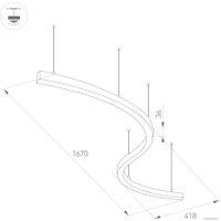 Подвесная люстра Arlight SP-LINE-HANG ARC-S3535-D800-65W 034052(1)