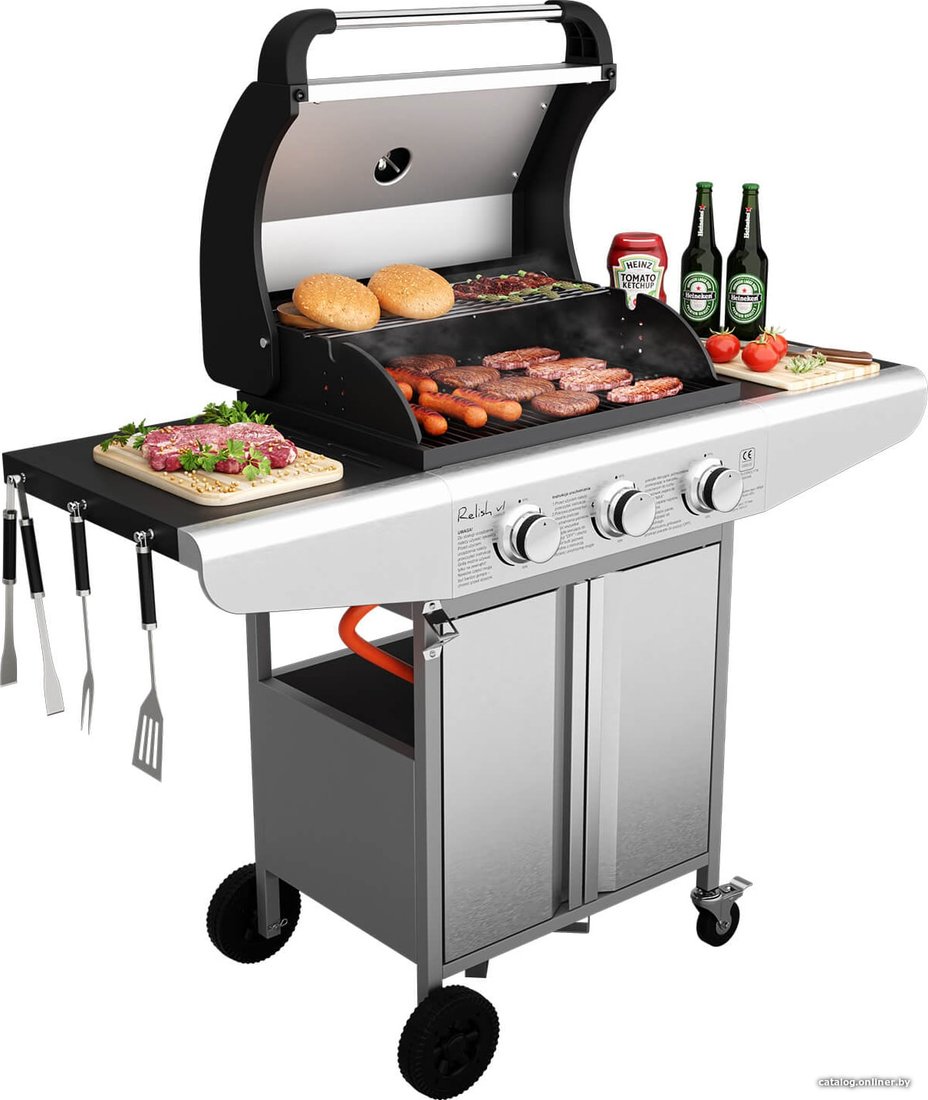 Газовый гриль для дачи Koler Relish v1 Compact (серебристый)
