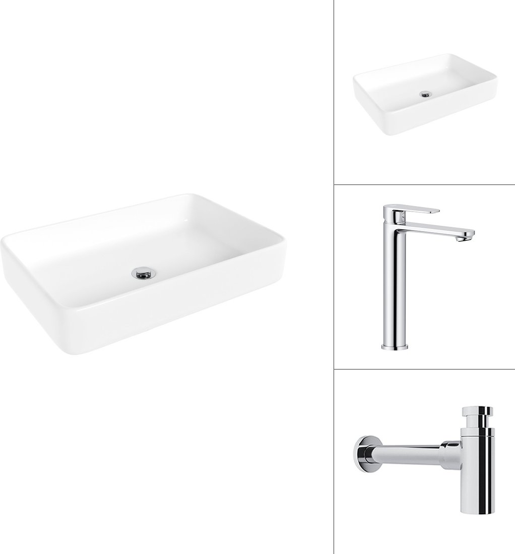 

Умывальник Lauter 21842 + Moon 21СK81691C с сифоном 21635CH (хром)