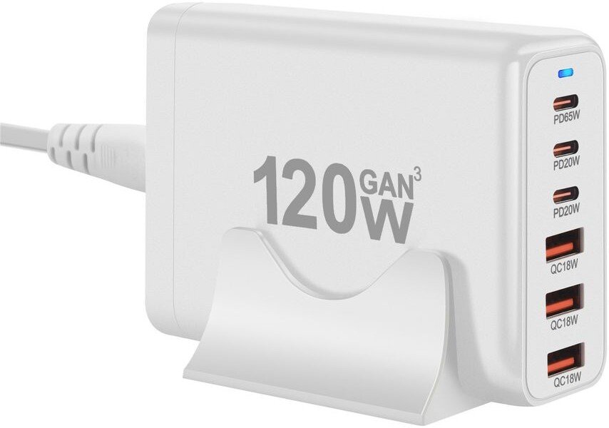 

Сетевое зарядное USBTOP 1006P120WW 559446 (белый)