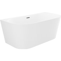 Ванна Wellsee Excellence Pro 140x70 28760103R (пристенная ванна белый глянец, экран, ножки, сифон-автомат матовый черный)