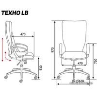 Офисное кресло Norden Техно CF HB-100-70-5 (хром/слоновая кость)