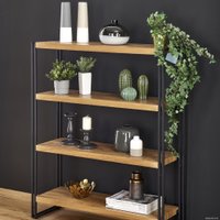 Стеллаж Halmar Bolivar Reg-1 (дуб золотой/черный)