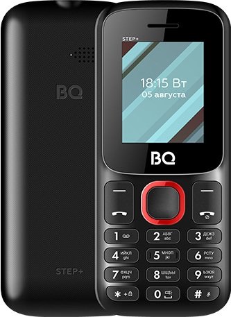 Кнопочный телефон BQ BQ-1848 Step+ (черный/красный)