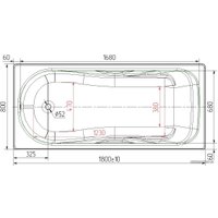 Ванна Универсал Сибирячка 180х80 (без ножек, с ручками)