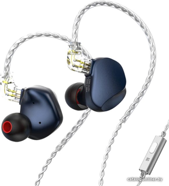 Наушники TRN VX Pro (темно-синий, с микрофоном)