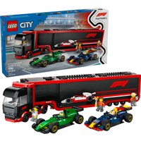 Конструктор LEGO City 60445 Грузовик F1 с болидами RB20 и AMR24 F1