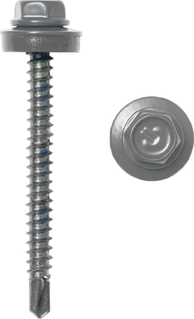 Саморез Admiral Кровельный 5.5x25 RAL 7016 Антрацит (250шт, шоубокс)