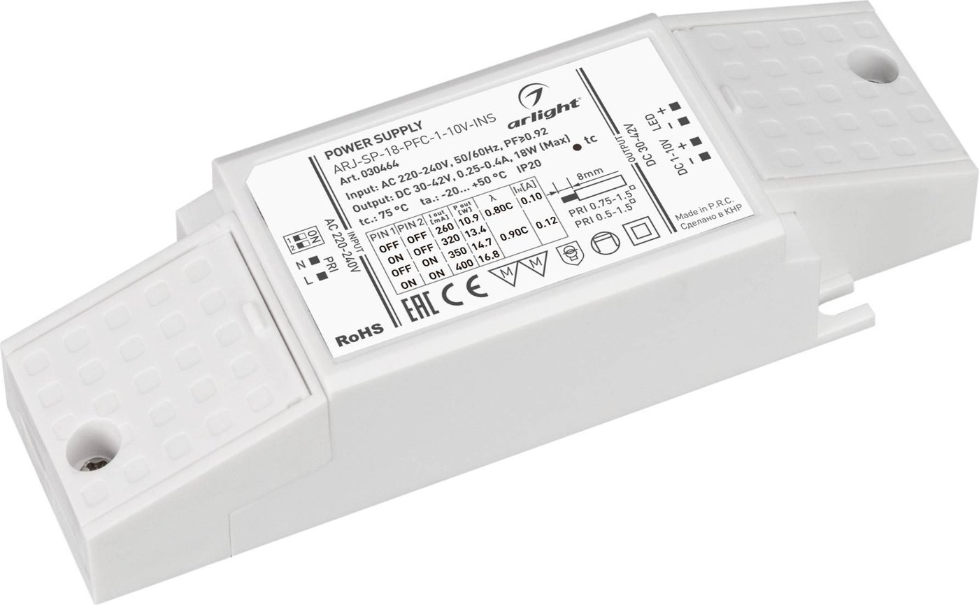 

Блок питания Arlight ARJ-SP-18-PFC-1-10V-INS 030464