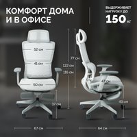 Офисное кресло SPARX FRS-8 Luster White (серый)