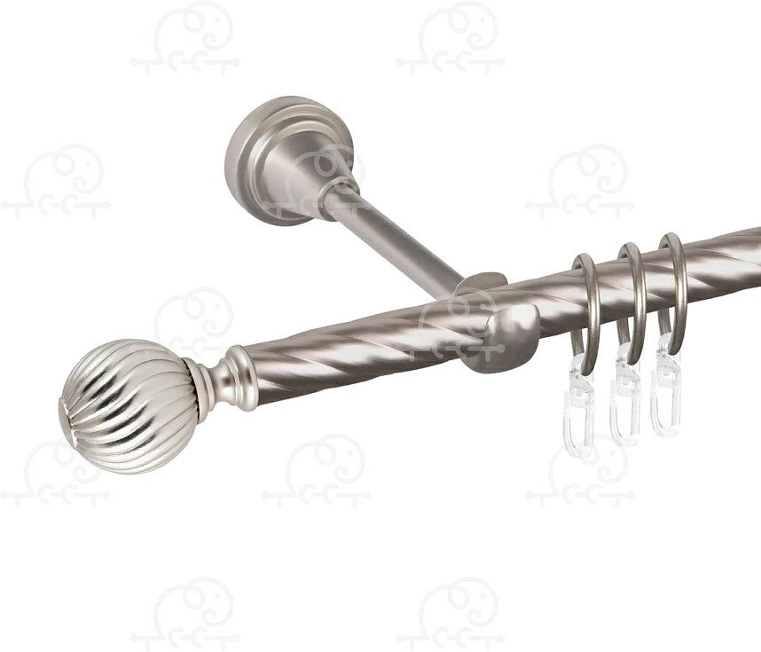 

Карниз для штор АС ФОРОС Орион D16К с простым кольцом с крючком (1.6 м, сатин)