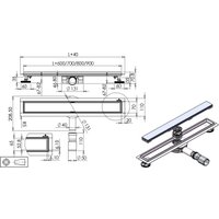 Трап/канал Roxen White Glass 91040-60