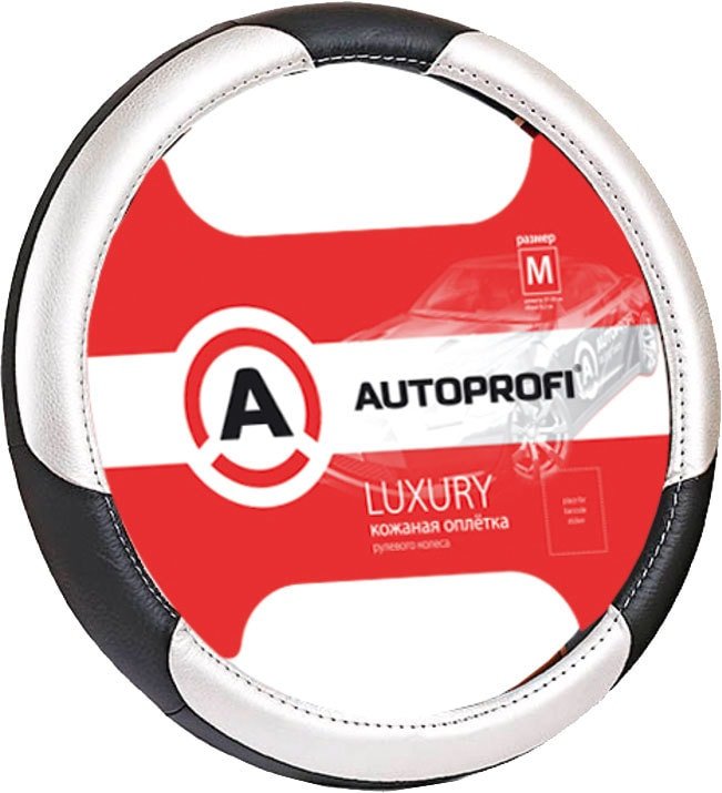 

Оплетка на руль Autoprofi AP-1010 BK/SILVER (M) (черный/серебристый)