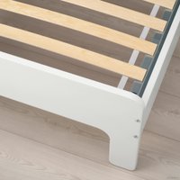 Растущая кровать Ikea Слэкт 80x130-200 (белый/береза) 893.266.13