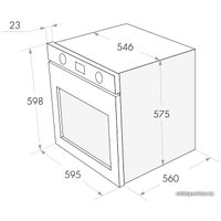 Газовый духовой шкаф MAUNFELD MGOG 673W