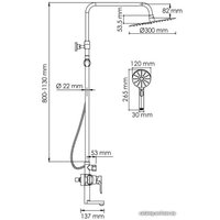 Душевая система  Wasserkraft A166.116.127.010.CH