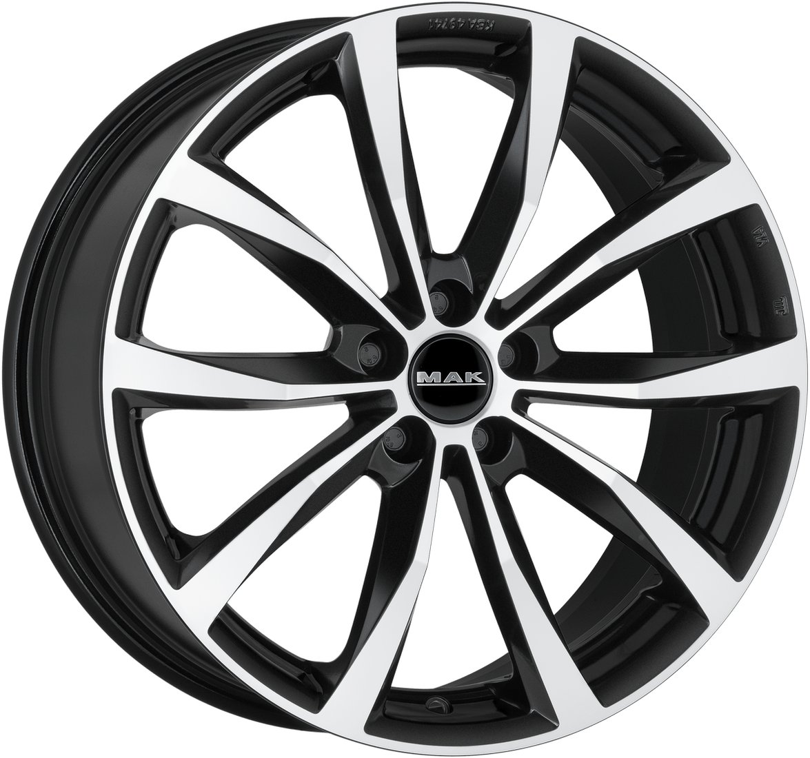 

Литые диски MAK Wolf 18x8" 5x108мм DIA 72мм ET 45мм Black Mirror