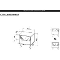 Тумба Mio Tesoro Байкал (дуб золотистый/графит)