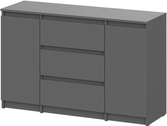 NN мебель Денвер 3 ящика 00-00111577 (графит серый)