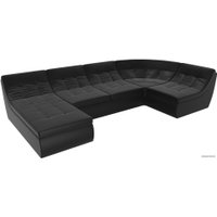П-образный диван Лига диванов Холидей 101864 (черный)