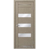 Межкомнатная дверь MDF-Techno Dominika 104 50x200 (дуб капучино, стекло лакобель белый)